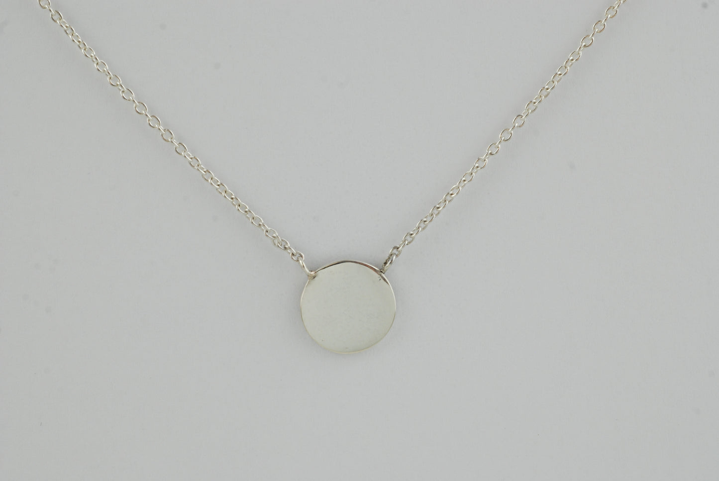 Statement Sterling Silver Circle Necklace with Woven Texture