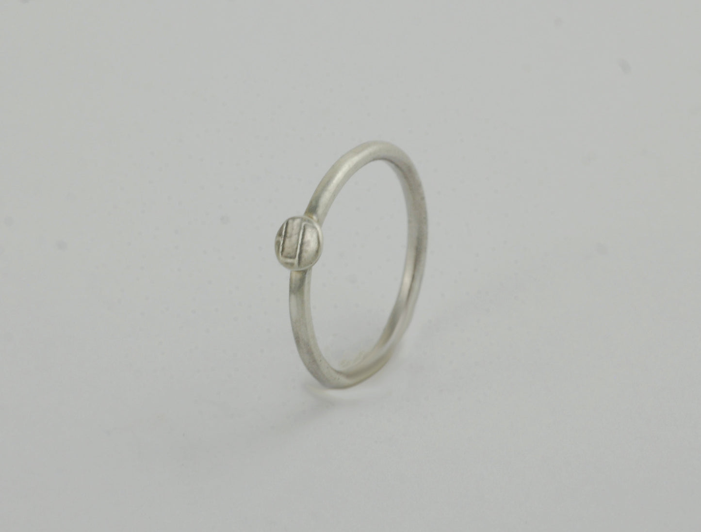 Tiny Sterling Silver Circle Ring