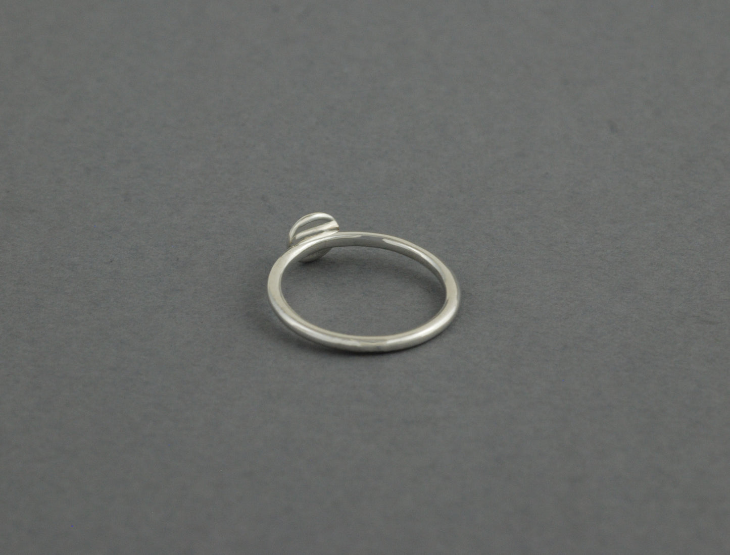 Sterling Silver Textured Circle Ring