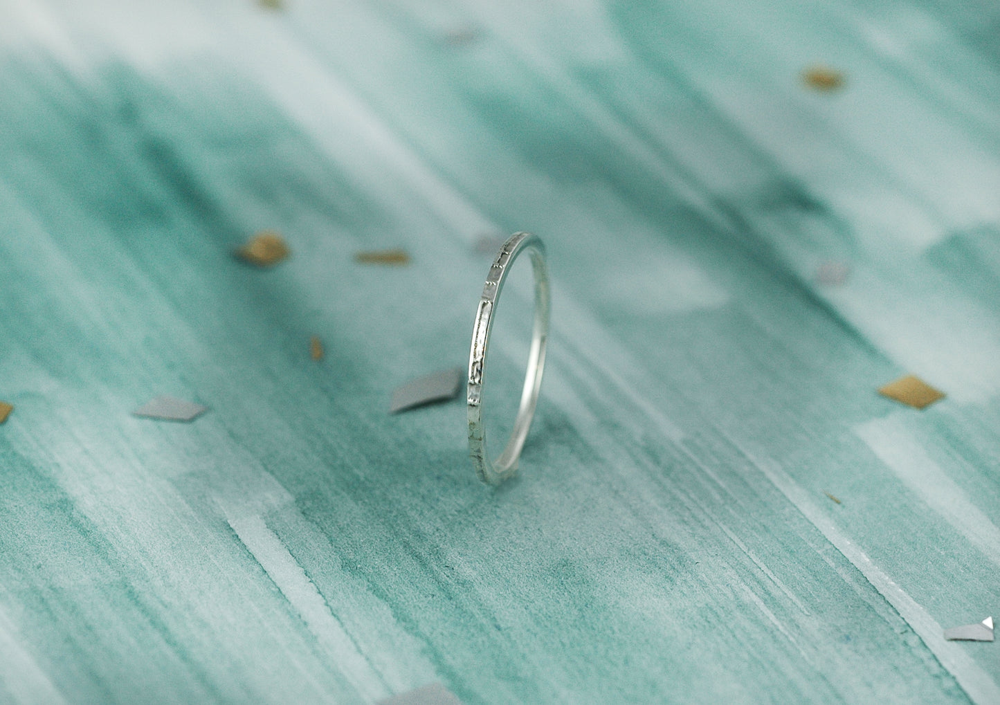 Tiny textured Sterling Silver Ring
